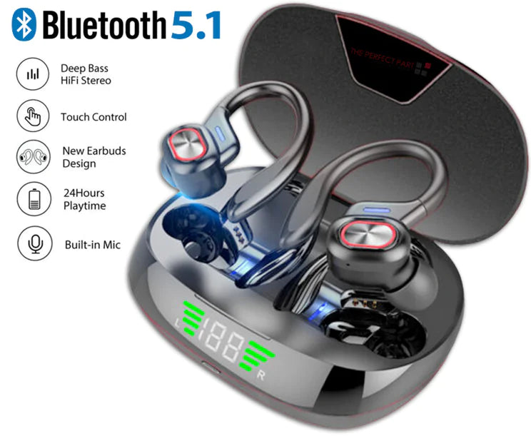 Bluetooth Headset 5.1 True Wireless Earphones Earbuds