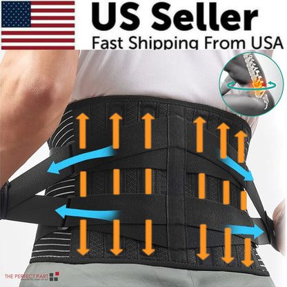 Adjustable Lower Back Brace Lumbar Support Waist Belt For Men and Women